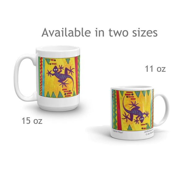 Lizard Catching Rays Mug - Jan Rickman