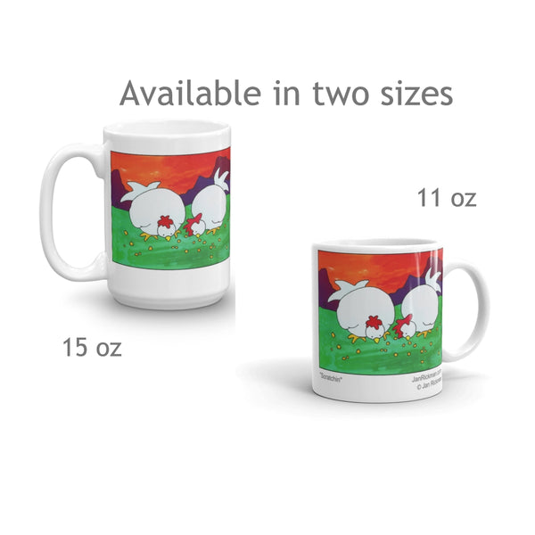 Mug with Hens Doing What Hens Do - Jan Rickman