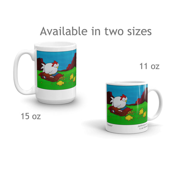 Chicks Pecking Away Mug - Jan Rickman