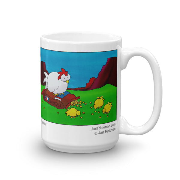 Chicks Pecking Away Mug - Jan Rickman