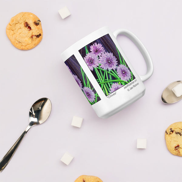 Blooming Chive Design Mug - Jan Rickman