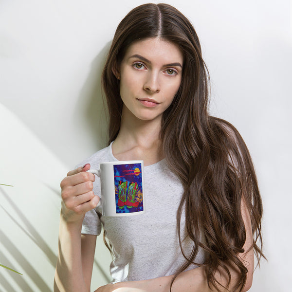 Snazzy Cowboy Boot Coffee Mug - Jan Rickman