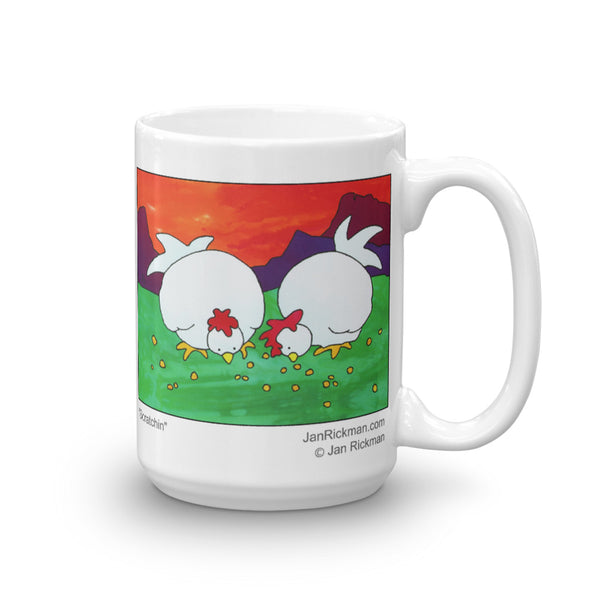 Mug with Hens Doing What Hens Do - Jan Rickman