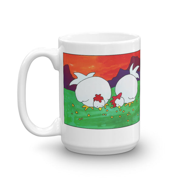 Mug with Hens Doing What Hens Do - Jan Rickman