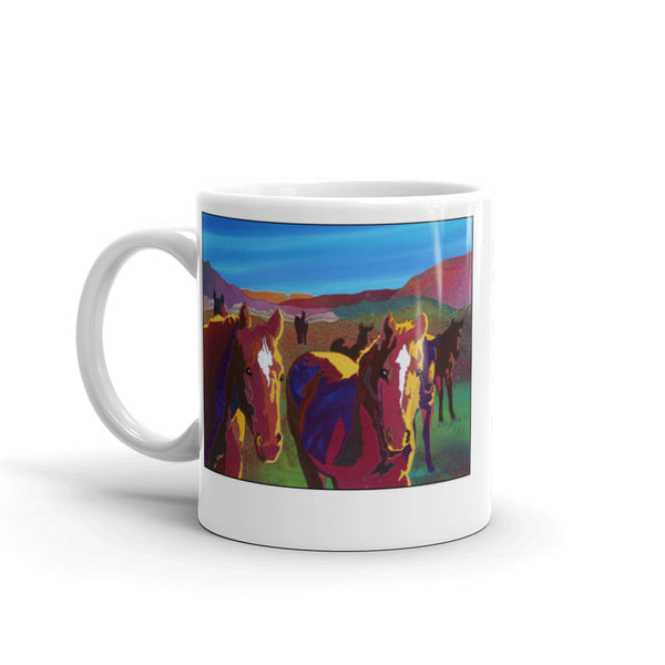 Lucky Seven Western Working Horse Mug - Jan Rickman