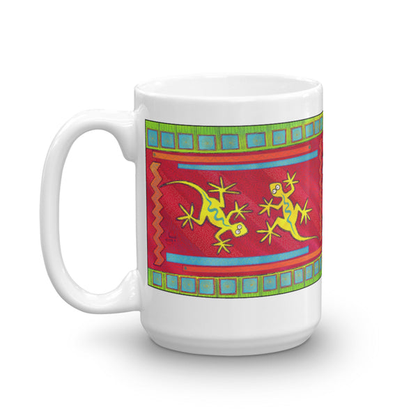 Western Lizard Abstract Design Mug - Jan Rickman