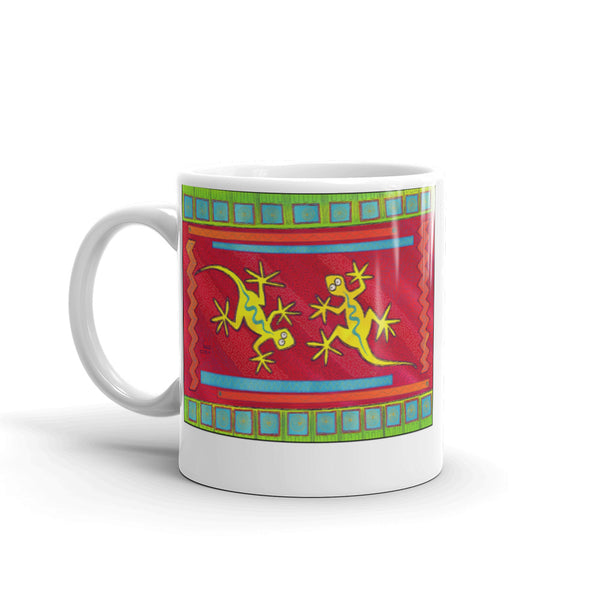 Western Lizard Abstract Design Mug - Jan Rickman