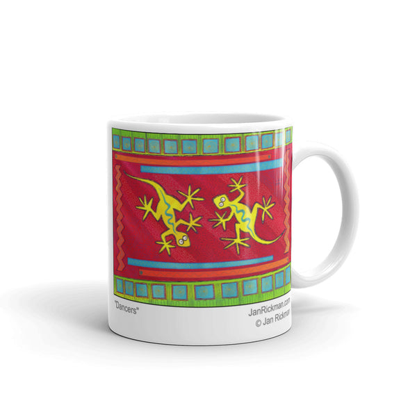 Western Lizard Abstract Design Mug - Jan Rickman