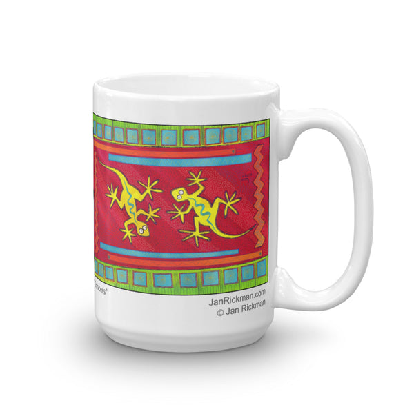 Western Lizard Abstract Design Mug - Jan Rickman