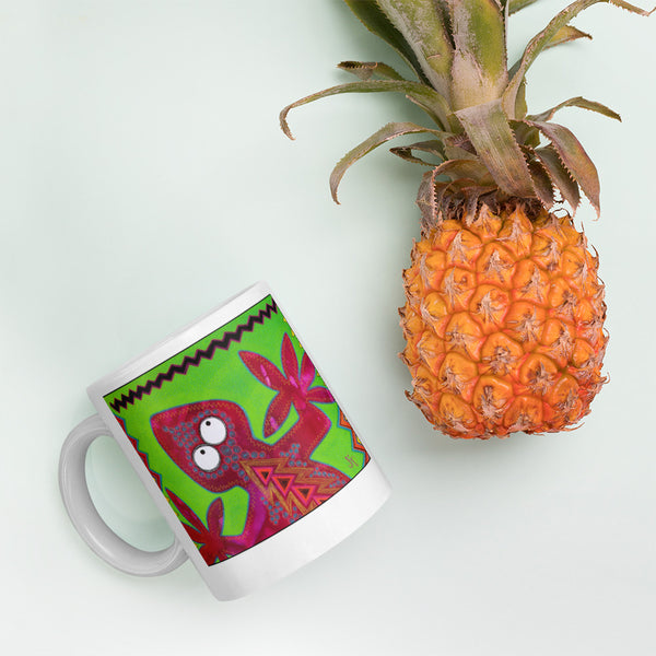 Cheerful Lizard Mug - Jan Rickman