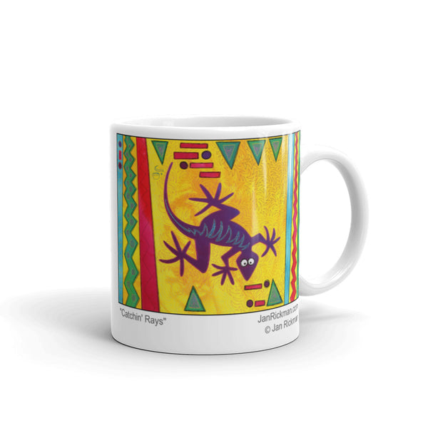 Lizard Catching Rays Mug - Jan Rickman