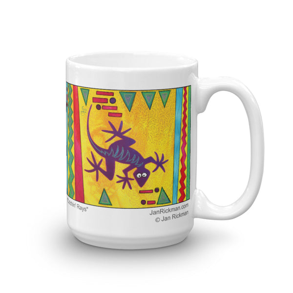 Lizard Catching Rays Mug - Jan Rickman