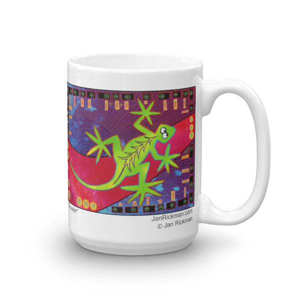 Green Lizard Mug - Jan Rickman
