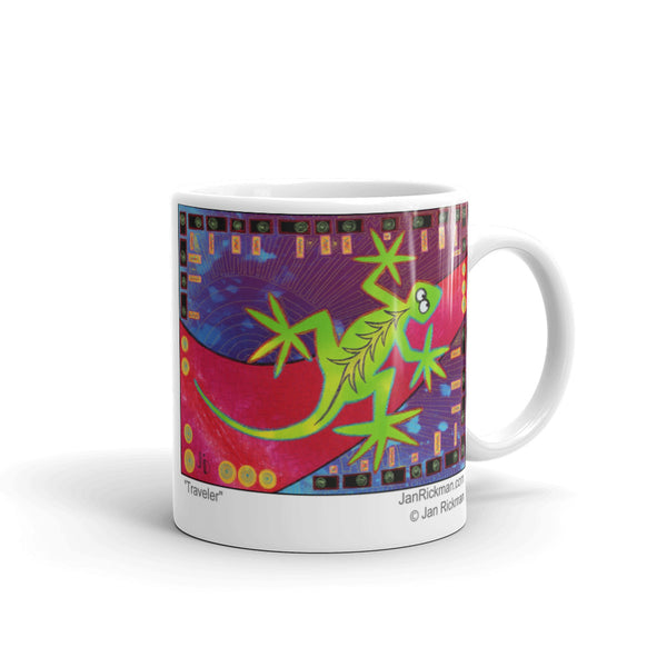 Green Lizard Mug - Jan Rickman