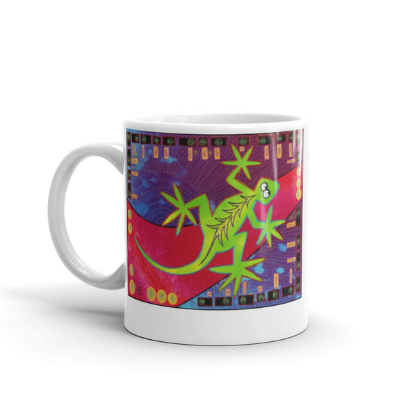Green Lizard Mug - Jan Rickman