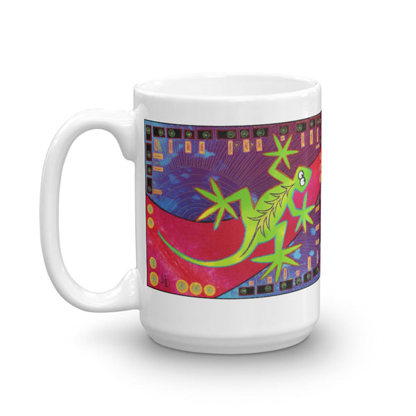 Green Lizard Mug - Jan Rickman