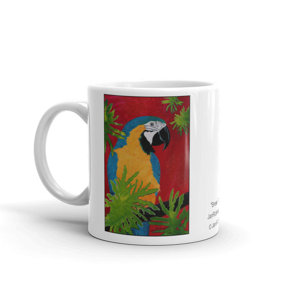 Blue and Gold Macaw Parrot Mug - Jan Rickman