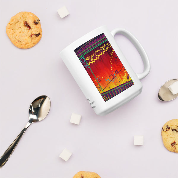 Whimsical Abstract Design Mug - Jan Rickman