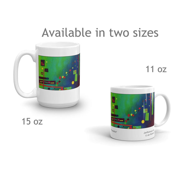 Dancing Shapes Abstract Mug - Jan Rickman