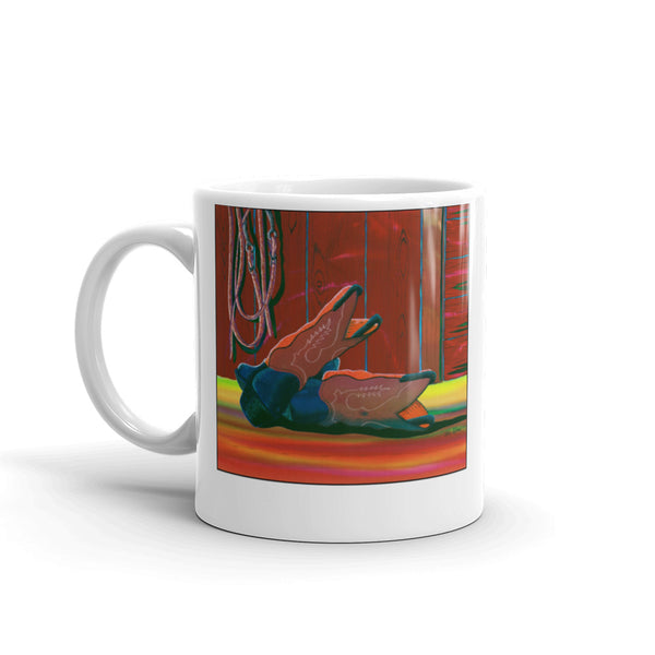 Western Themed Cowboy Boot Coffee Mug - Jan Rickman