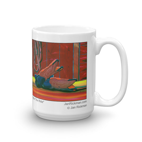 Western Themed Cowboy Boot Coffee Mug - Jan Rickman