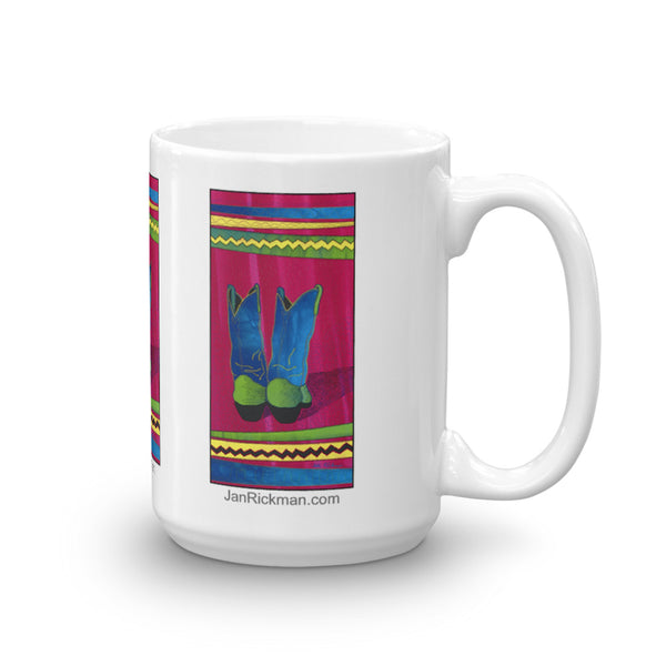 Cowboy Boot Artistic Mug - Jan Rickman