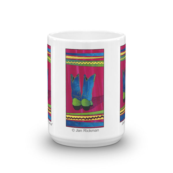 Cowboy Boot Artistic Mug - Jan Rickman