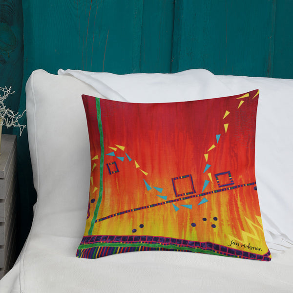 Abstract Design Throw Pillow by Jan Rickman - Jan Rickman