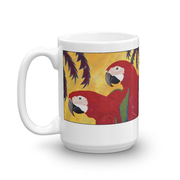 Scarlet Macaw Parrot Coffee Mug - Jan Rickman