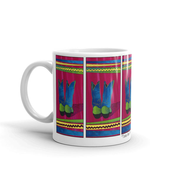 Cowboy Boot Artistic Mug - Jan Rickman