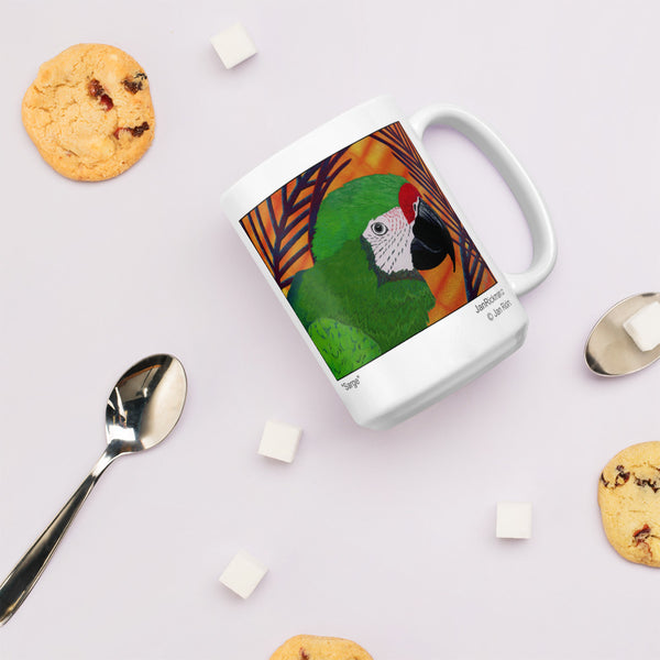 Military Macaw Parrot Coffee Mug - Jan Rickman