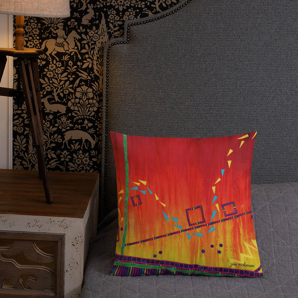 Abstract Design Throw Pillow by Jan Rickman - Jan Rickman